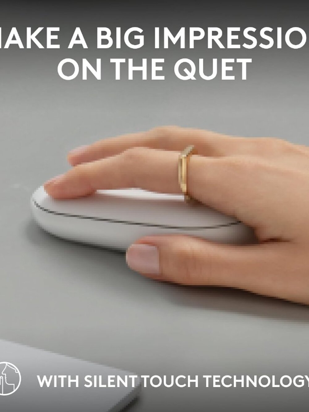 Logitech Pebble Mouse 2 M350s | Tonal White